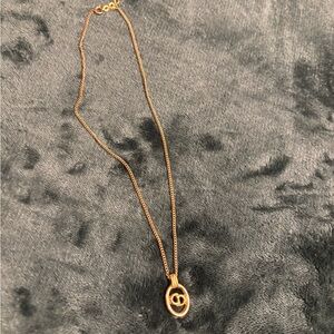 Christian Dior Gold Pendant Necklace